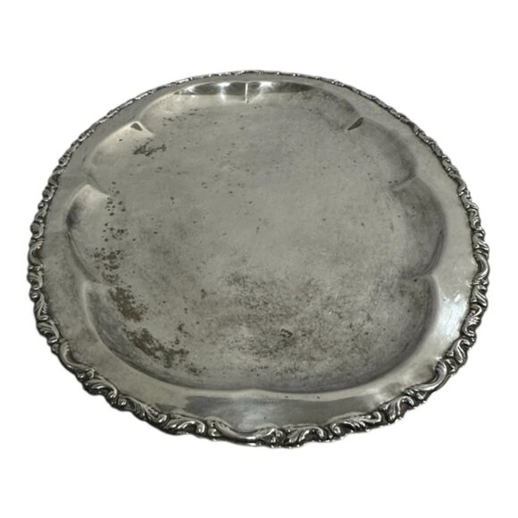 Vintage Del La Pena Silver Plated Oval Tray 18 - Picture 6 of 8